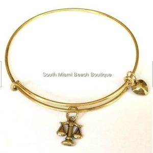 Gold Law Lawyer Charm Bracelet Libra Zodiac